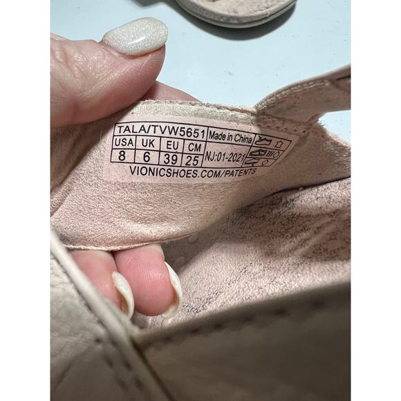 Vionic Tala Pink T Strap Sandal 8 - Picture 7 of 7
